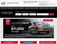 Tablet Screenshot of greenvillenissan.com